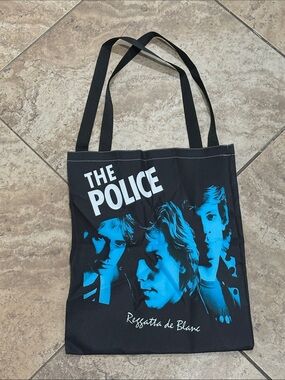 The Police Black & Blue Graphic Band Tote